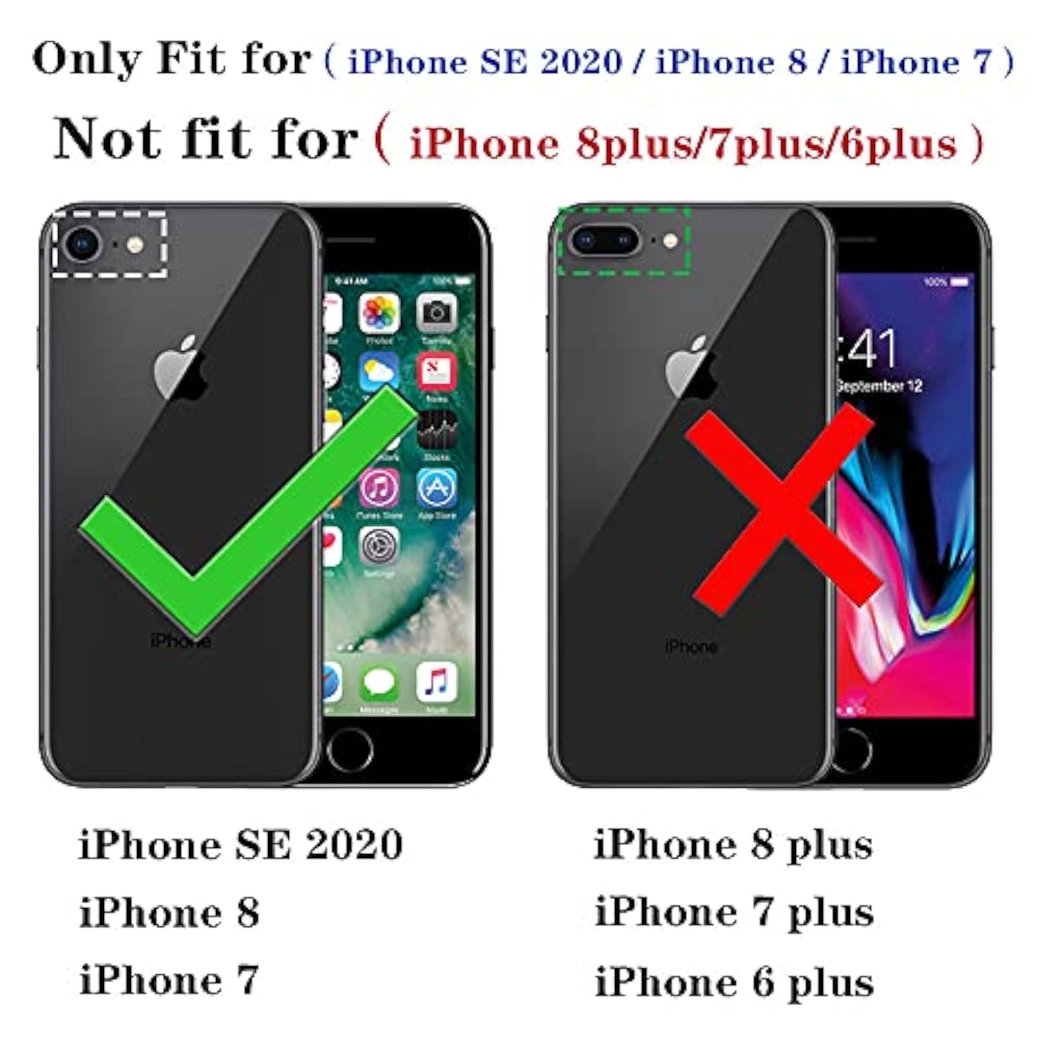 For Iphone 8 Case, Iphone 7 Case, Iphone Se 2020/2022 Case With Screen Protector, Military Grade Protective Cases With Ring For Iphone Se (Red)