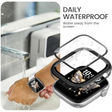 2 In 1 Metal+Pc Case For Apple Watch Series 11/Series 10 42Mm With Upgrated Waterproof Hd Tempered Glass Screen Protector,Hard Pc Overall Protective Cover For Apple Watch 11/10 Case 42Mm Iwatch
