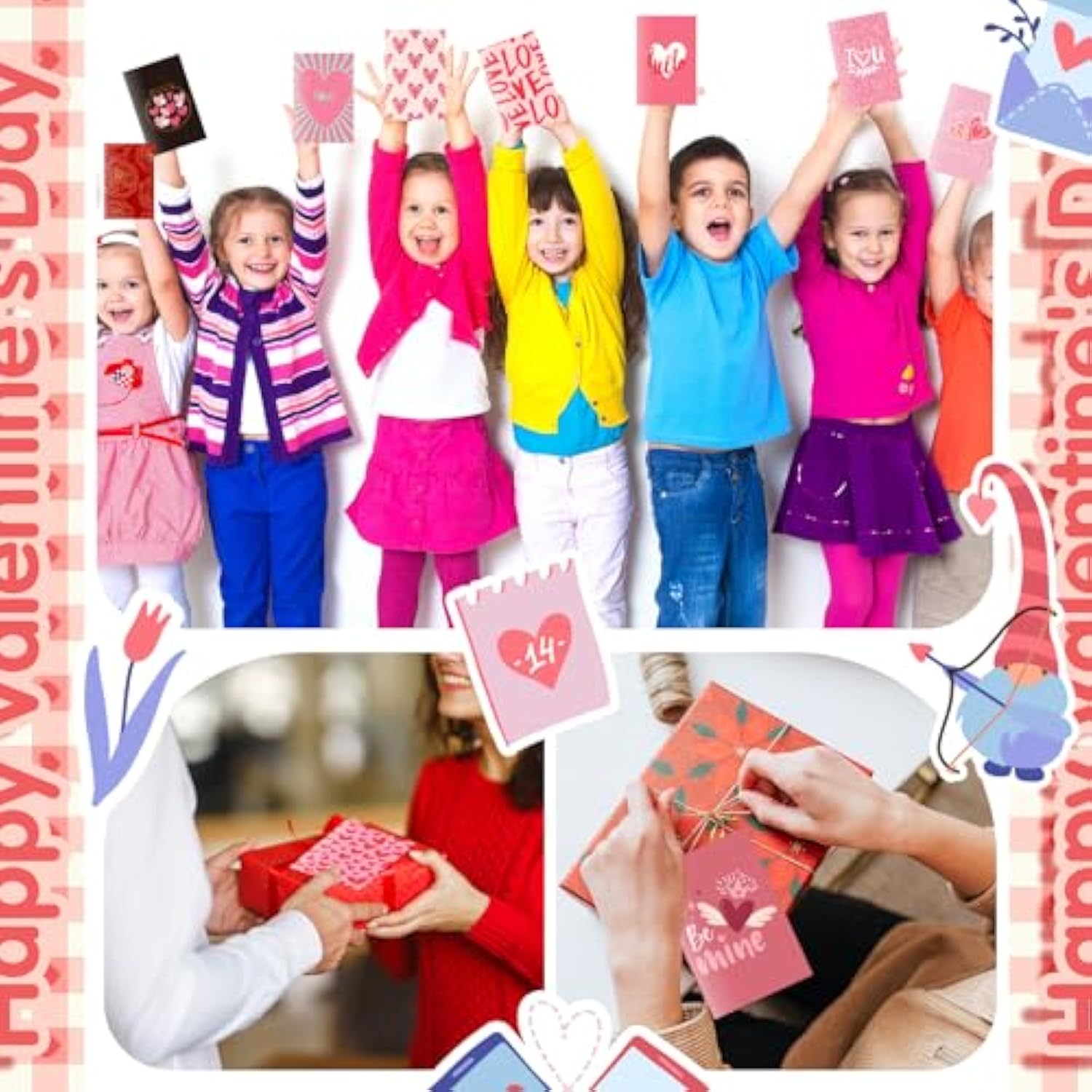 120 Set Valentine'S Day Greeting Cards With Envelopes And Stickers Foldable Love Heart Blank Note Cards Bulk For Valentine'S Day Wedding Anniversary