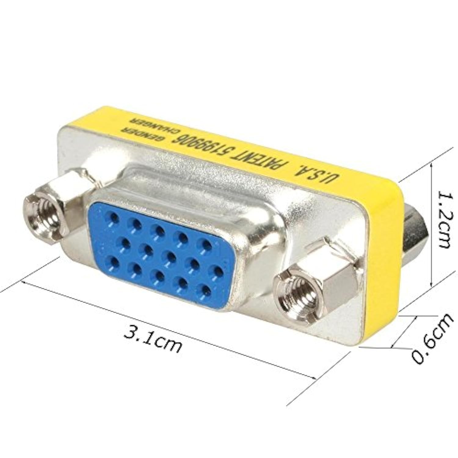 Svga Connector, Db Hd New 15 Vga Svga Kvm Female To Female Gender Changer Adapter Coupler Pack Of 2