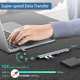 Usb Hub 3.0 With 7 Ports, Aluminium Usb 3.0 Hub Usb Splitter Usb Extender For