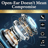Open Ear Headphones, Wireless Headphones With Smart Digital Display & Mic, Open Ear Earbuds 35H Playtime, Sweat Resistant & Waterproof, Secure Comfortable Fit - Running, Sport, Driving, Daily (Black)