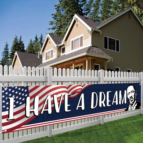 I Have A Dream Banner for Fence MLK Day Decor Martin Luther King Jr. Day Decorations and Supplies for Home Classroom Office