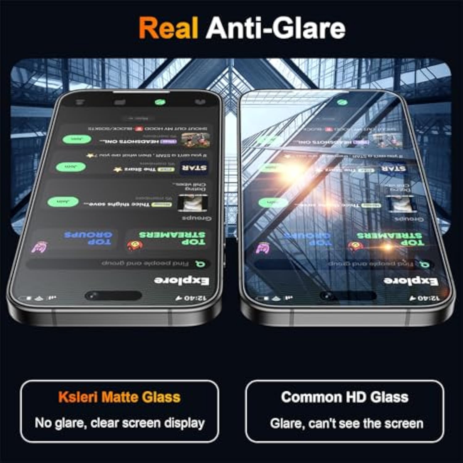 3 Pack For Iphone 17 Pro 6.3 Inch Matte Glass Screen Protector, Auto Alignment Quick Fit Easy Installation, Anti Glare Anti Fingerprint Tempered Glass, Smooth Touch, Case Friendly