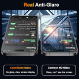 3 Pack For Iphone 17 Pro 6.3 Inch Matte Glass Screen Protector, Auto Alignment Quick Fit Easy Installation, Anti Glare Anti Fingerprint Tempered Glass, Smooth Touch, Case Friendly