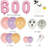 Halloween Balloon Arch Kit: Pink Purple Boo & Bats Party Decor