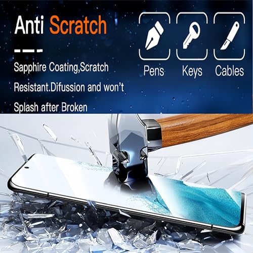 2 Pack  Galaxy S23 Plus Screen Protector,[99H][Ultra HD][Eye protection] Tempered Glass