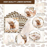 120Pcs Boho Highland Cow Party Supplies For Boys Girls Holy Cow Highland Themed Baby Shower Birthday Party Decorations Tableware Set Plates Napkins Cups Set For 20 Guests