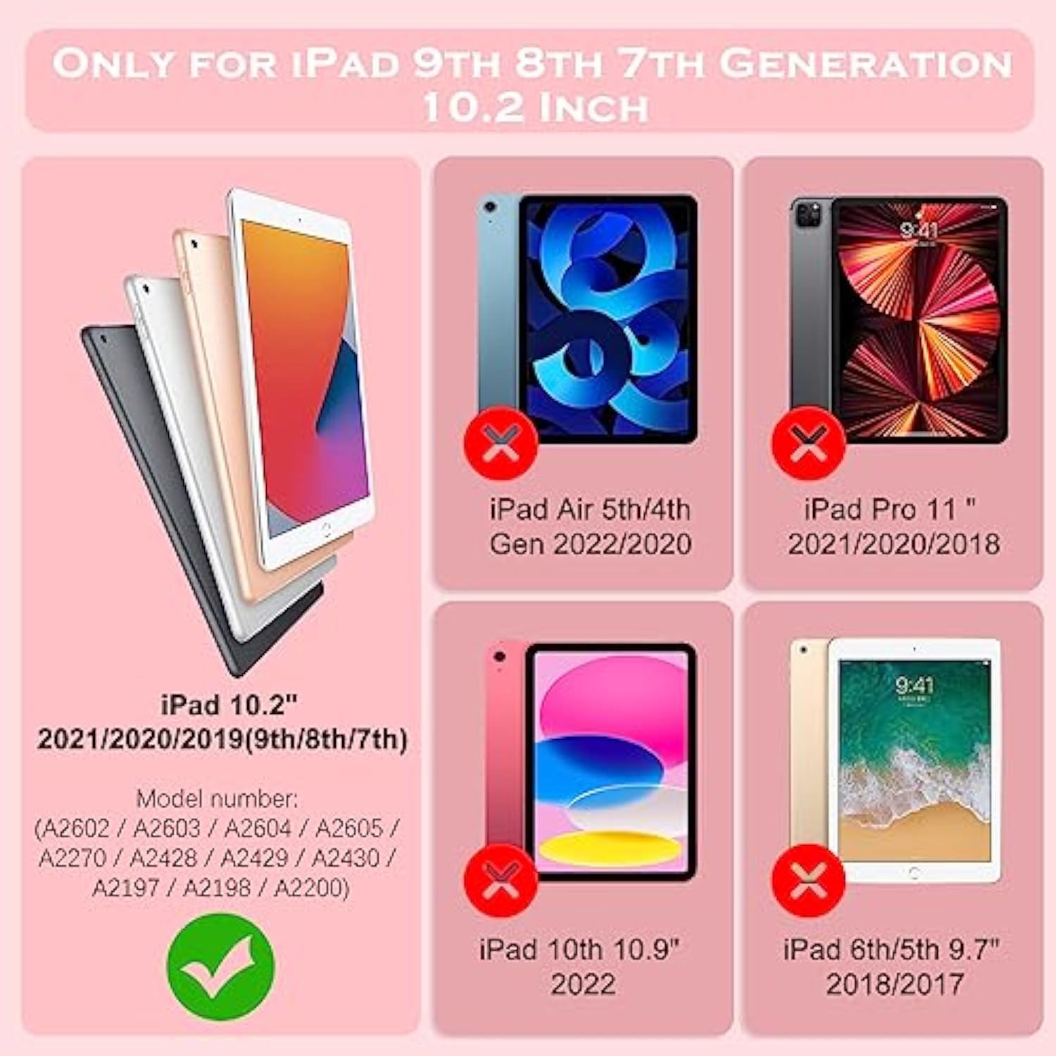 Ipad 10.2 Inch Case,Ipad 9Th 8Th 7Th Generation Case,Ipad Air 3Rd Gen Case Wit