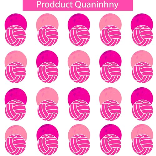 20pcs Pink Volleyball Hanging Paper Swirls Volleyball Birthday Decorations for Girls Hot Pink Volleyball Theme Ceiling Streamers for Pink Sports Party Breast Cancer Awareness Charity Events