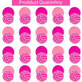 20pcs Pink Volleyball Hanging Paper Swirls Volleyball Birthday Decorations for Girls Hot Pink Volleyball Theme Ceiling Streamers for Pink Sports Party Breast Cancer Awareness Charity Events