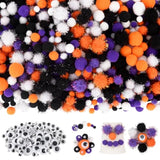 Halloween Craft Pom Poms with Wiggle Eyes: DIY Party Decorations