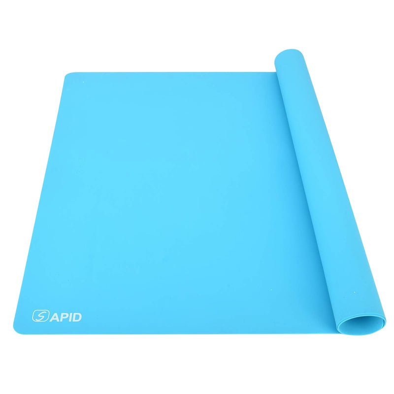 Extra Large Silicone Sheet For Crafts, Thick Silicone Jewelry Casting Mats, Nonstick Nonslip Silicon Mat For Epoxy Resin, Art Painting, Heat- Resistance Counter Mat (20"×27.9", Blue)