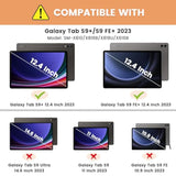 Galaxy Tab S9+ Plus Case, Multi-Angle Stand Cover Compatible With Samsung Tab
