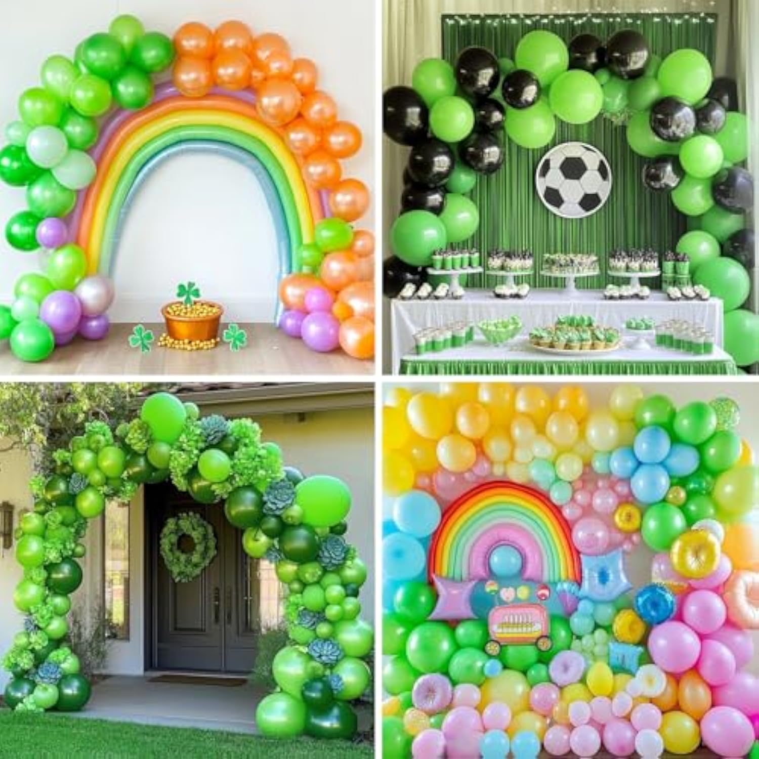Lime Green Balloons 129Pcs Light Green Balloons 18 12 10 5 Inch Fruit