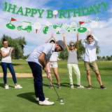 Pre-Strung Golf Happy Birthday Banner Golf Theme Party Decorations for All Ages