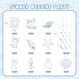 Blue Bow Starfish And Seashell Party Decorations The Summer Party Decor For Under The Sea Birthday, Summer Beach Wedding, Mermaid Baby Shower, Bachelorette Party Celebration