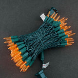 100 Orange One-Piece T5 Led Christmas Lights, 33 Ft High Waterproof Ul Certified Green Wire String Lights (Orange)