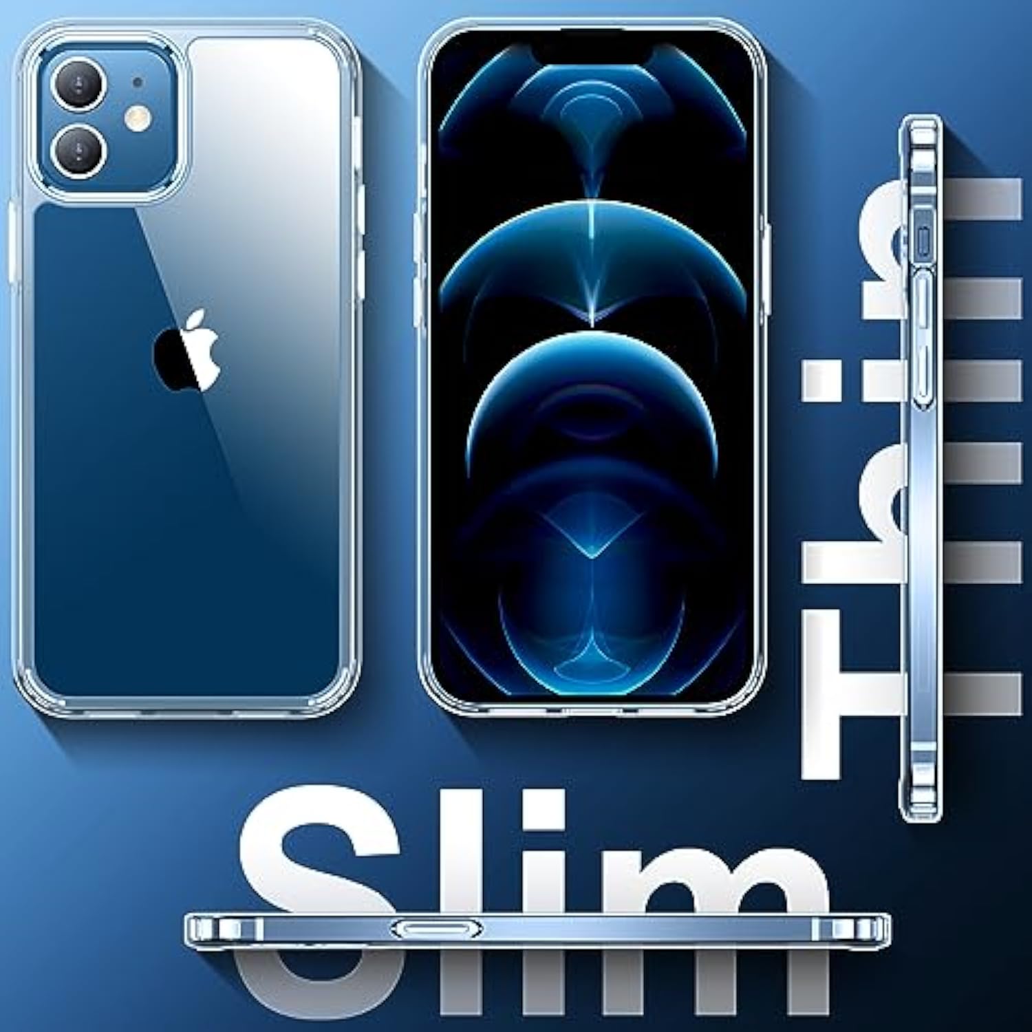 Iphone 12/12 Pro Case, [Not Yellowing] [Ultra Slim] Lightweight & Thin, Shockproof Protective, Screen & Camera Protection - Crystal Clear