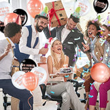 45 Pieces 12 Inch Funny Coworker Going Away Last Day Office Party Balloons, White And Gold Black Retirement Latex Balloon Farewell Balloon With 2 Ribbon Decors For Colleague (Black, Rose Gold, White)
