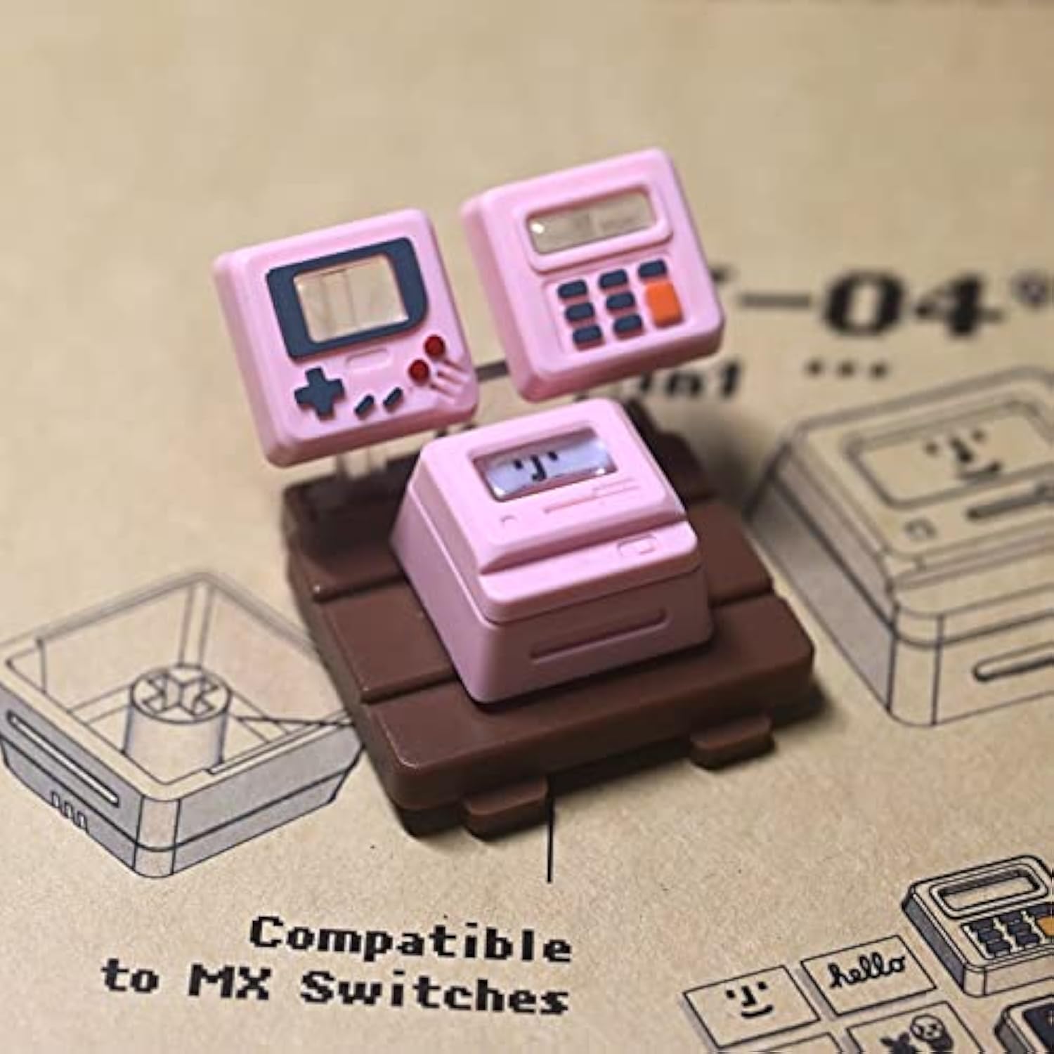 Custom Keycaps For Esc Key - Magnetic Light Transmission Keycaps - Classic Ret