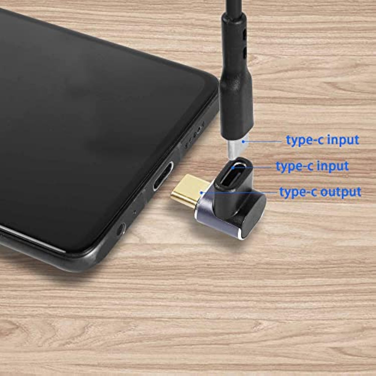 Usb C 90° Adapter Coupler Usb 4.0 Type C Female To Male Right Angle Extender C