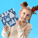 40Pcs Winter Napkins Decorations,Blue Winter Christmas Napkins,Christmas Tree Xmas Reindeer Napkin For Winter Holiday Party Xmas Birthday Party Supplies