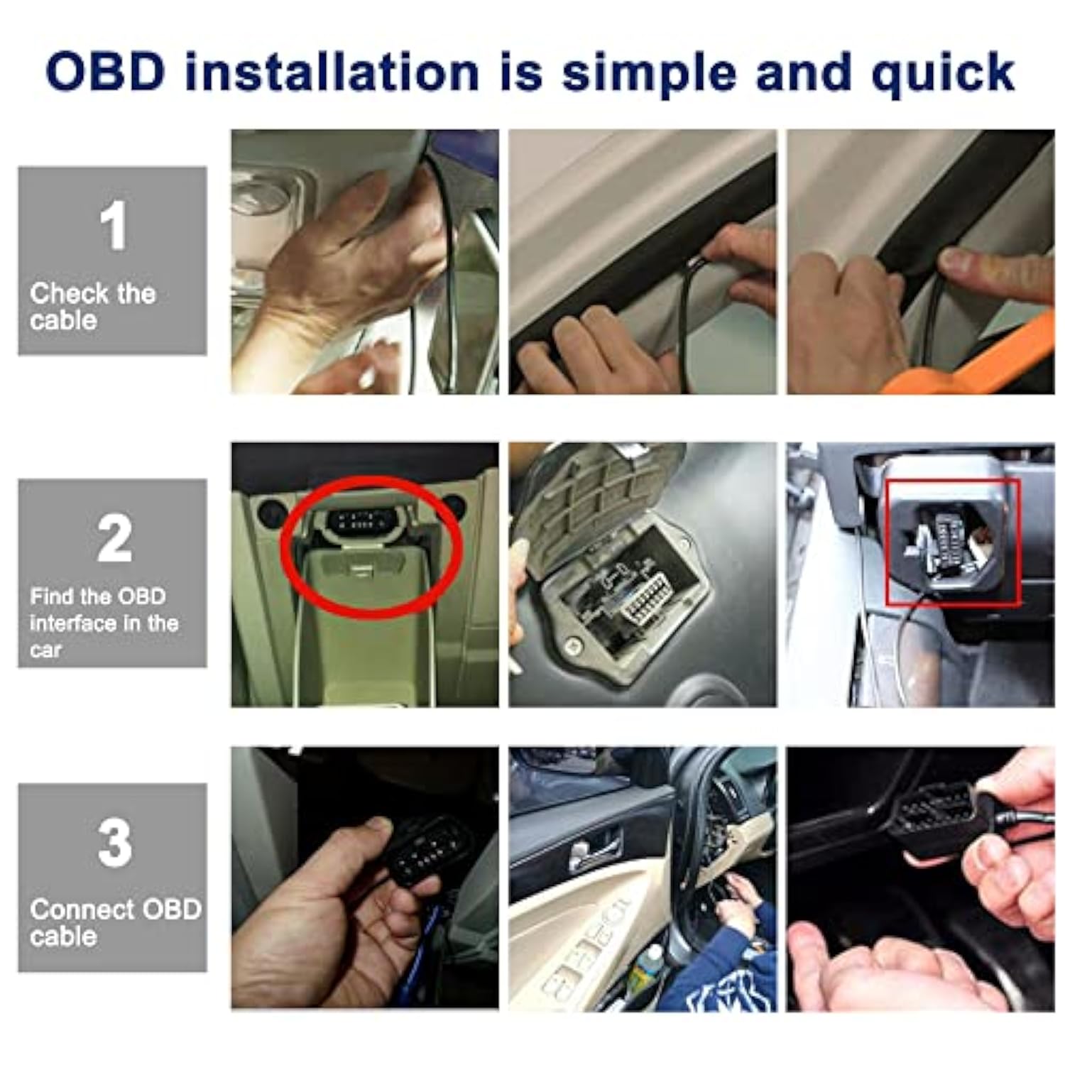 Obd To Usb Power Cable Adapter 16Pin Obd2 Male To 5V 2A Usb Female Connector 1