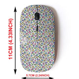 2.4G Wireless Mouse With Cute Pattern Design For All Laptops And Desktops With Nano Receiver - Leopard Print Design