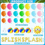 Tropical Luau Balloon Arch Kit – 160pcs Summer Pool Party Decor with Beach Ball Balloon