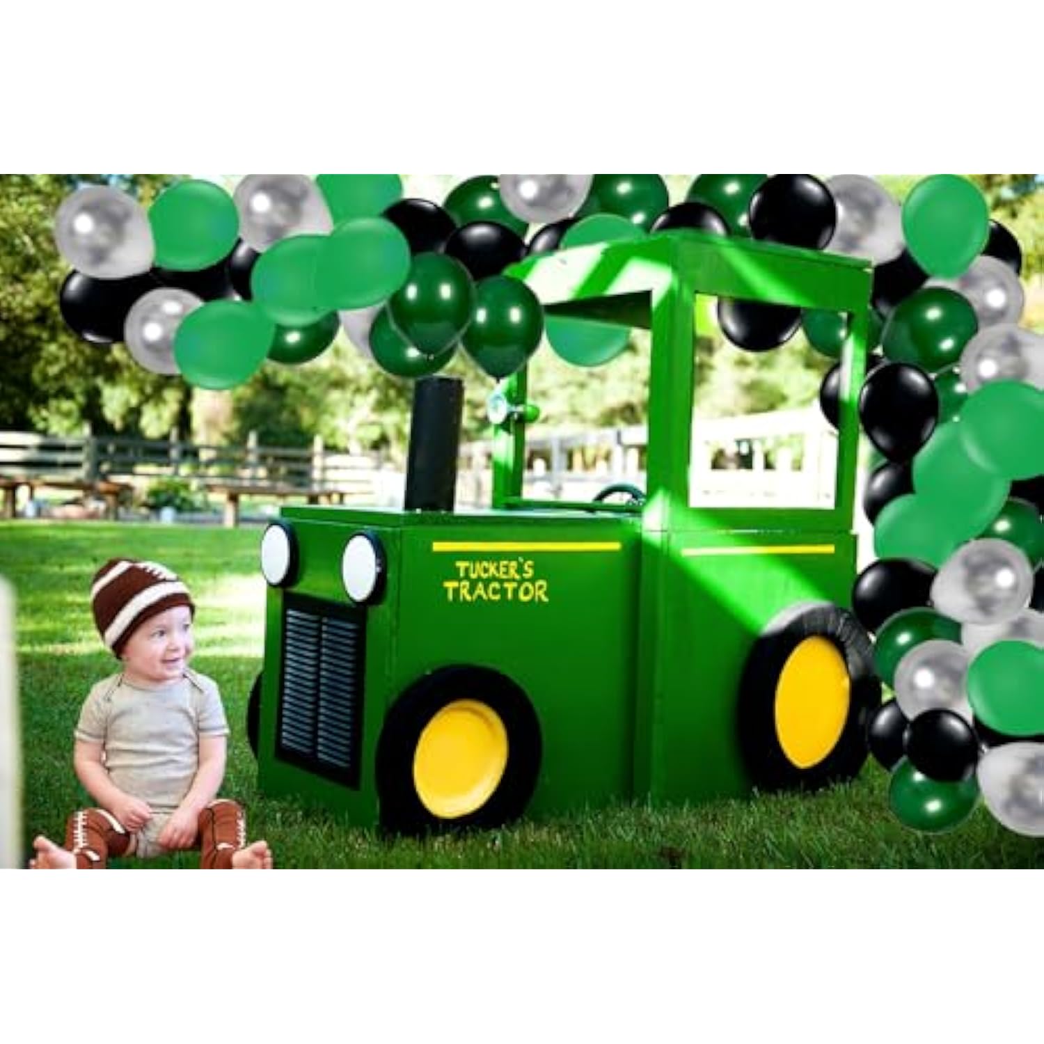 Green Black Balloon Garland Arch Kit,123Pcs Green, Black, Metallic Sil