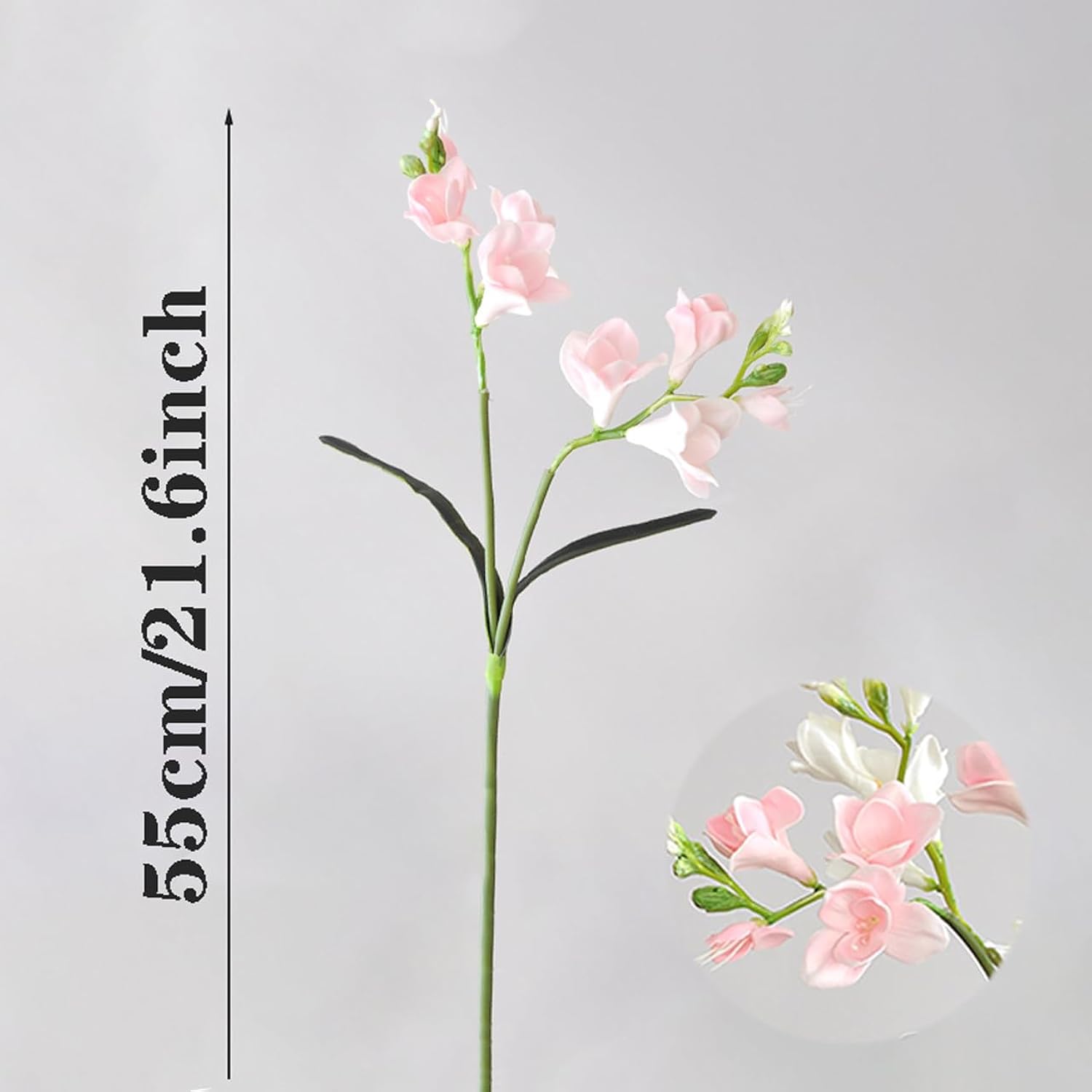 2Pcs Artificial Freesia Flowers, Faux Freesia Bouquet For Home Decor, Wedding, Party Floral Arrangements (Pink)
