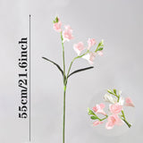 2Pcs Artificial Freesia Flowers, Faux Freesia Bouquet For Home Decor, Wedding, Party Floral Arrangements (Pink)