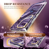 Quicksand purple Galaxy S25 Ultra case with MagSafe, camera cover, kickstand & protector.
