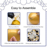 Black Gold Balloon Arch Kit – 124pcs for Party, Graduation, Birthday, Wedding & More