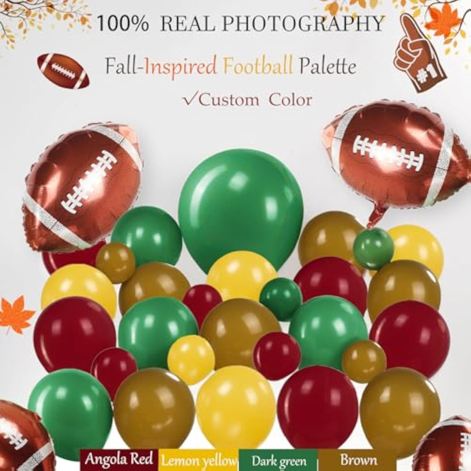 Football Party Decorations Balloon Garland Arch Banner Foil Balloons Game Day Decor
