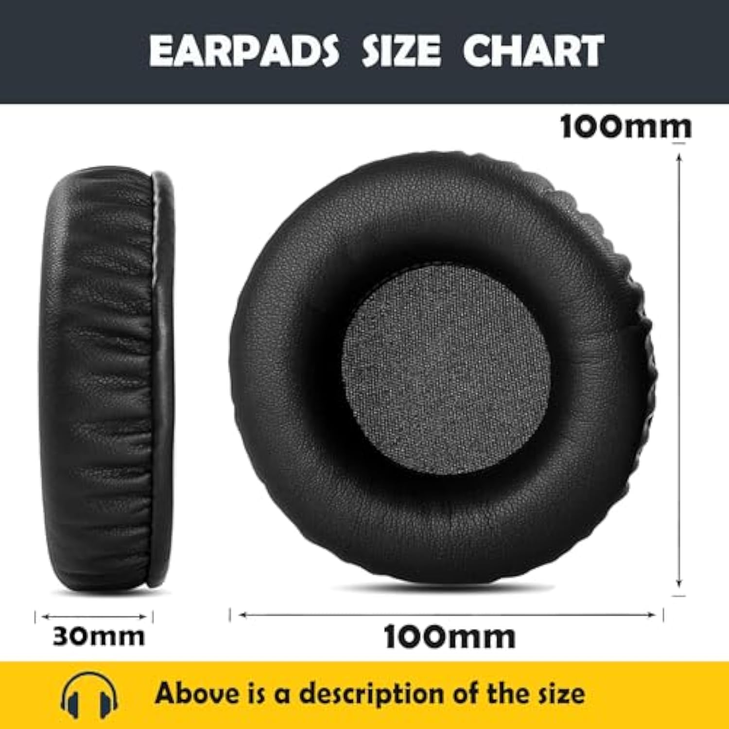 Sr850 Earpads Replacement Cushion Compatible With Samson Sr 850 Sr850 Sr-850 Headphone Ear Covers With Protein Leather