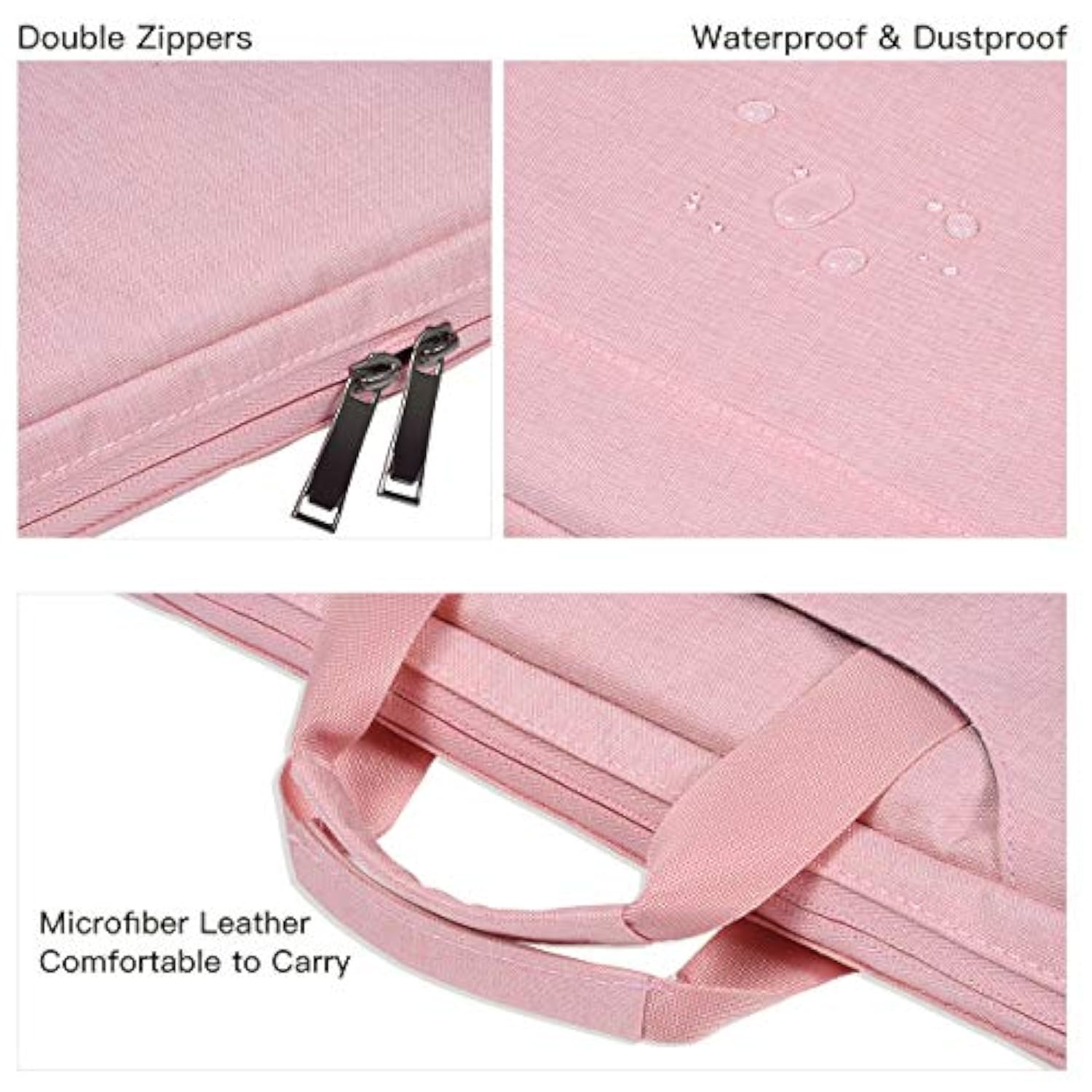 15.6 Inch Laptop Sleeve Tsa Case For Women Ladies Bag For Macbook Pro 16" M4 M3 M2 M1, Lenovo Ideapad 15.6", Hp Envy/Victus 15.6, Dell Inspiron 15, Acer Aspire/Nitro 15, Asus Msi Macbook 15 Case, Pink