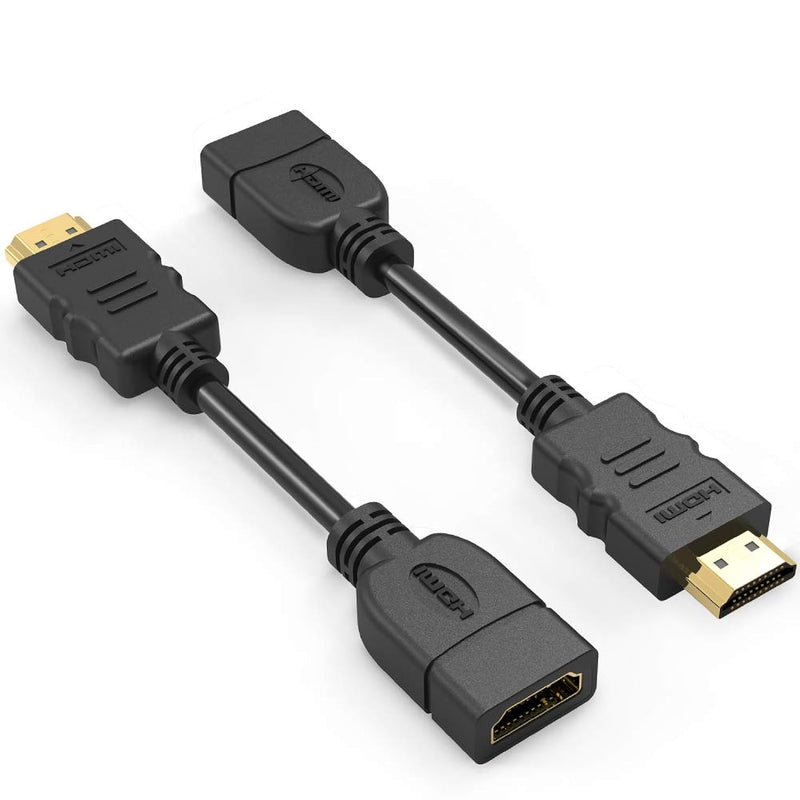 Hdmi Extension Cable 2 Pack Support 4K & 3D 1080P High Speed Hdmi Male To Fema