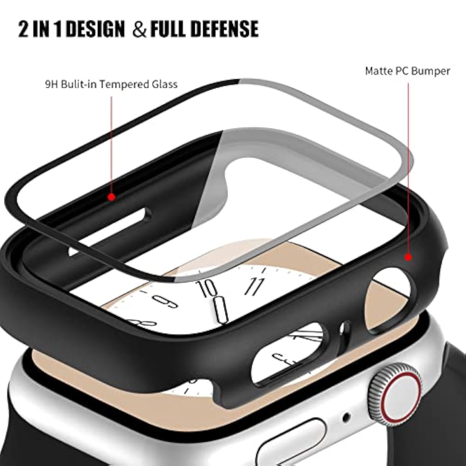 3-Pack Apple Watch SE/6/5/4 40mm Screen Protector Hard PC Film