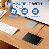 Wired Trackpad For Windows 10/11?High-Precision Multi-Touch Portable Trackpad Mouse With Multi-Gesture?Ultra Slim Aluminum Usb Wired Touchpad Mouse, Compatible With Pc Laptop Computer (Black)