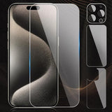 Screen Protector For Iphone 15 Pro Max, Tempered Glass Screen Protector Including Front And Back Protectors, Camera Protector, 3-In-1 Protection (6.7 Inch)