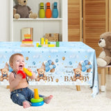 Bear Baby Shower Tablecloth-3 Pack Neutral Baby Tablecloth Balloons Bear Baby Shower Decorations For Boy Gender Reveal Party Decor 51 X 87 Inches