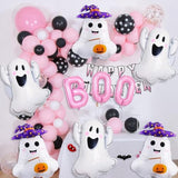 9pcs Halloween Balloons Pink BOO Pumpkin Ghost Party Decorations for Birthday Decor