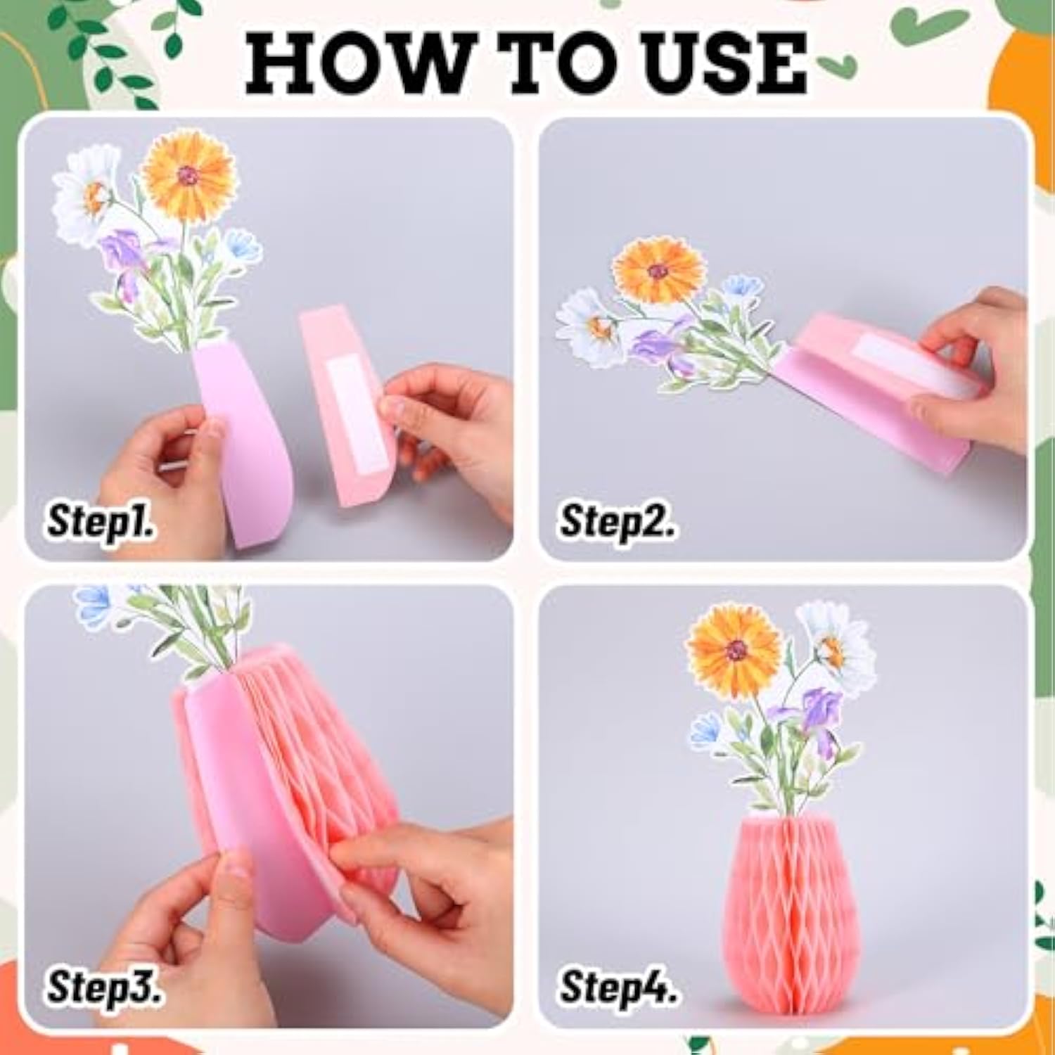 Wildflowers Honeycomb Centerpieces Table Toppers Spring Table Party Decorations For Wedding Little Wildflowers Baby Shower Bridal Shower Party Supplies, 9 Pcs