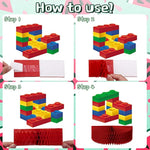 9 Pieces Building Block Birthday Party Supplies Building Block Honeycomb Centerpieces Boy Girl Birthday Party Decorations Brick Themed Table Centerpiece Classic Cake Topper Table Decor
