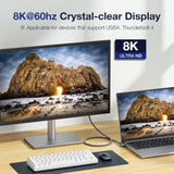 240W Usb4 Cable Right Angle Thunderbolt 4 Cable 40Gbps Data Transfer 8K@60Hz Video Output Fast Charging Usb C To Usb C Monitor For Iphone 15 Pro, Macbooks, Ipad Pro, Hub, Docking