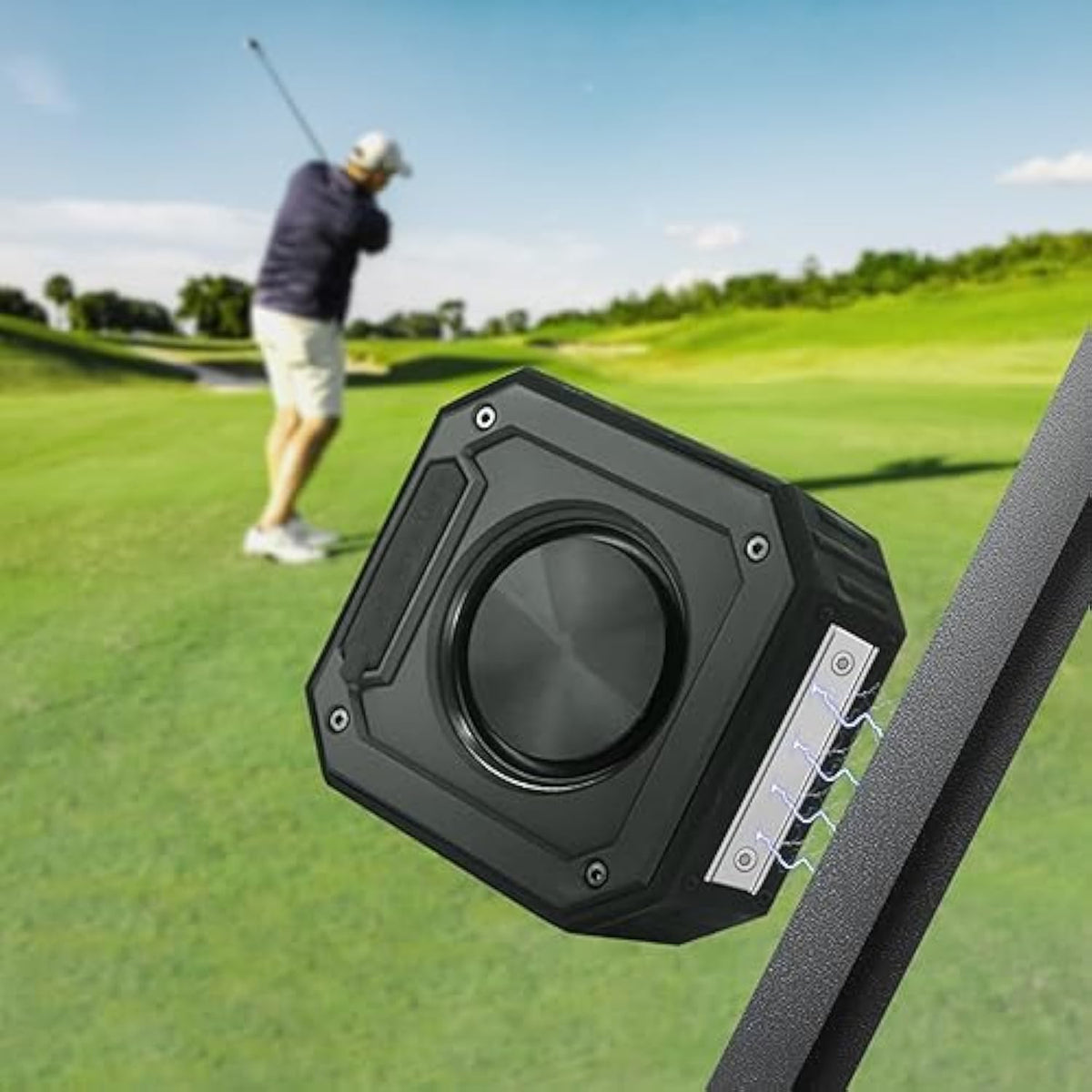 Golf Speaker, Golf Cart Speakers Bluetooth Wireless With Strong Magnetic, Loud With Rich Bass, Portable Outdoor Ipx7 Waterproof Bluetooth Speaker, Golf Cart Accessories