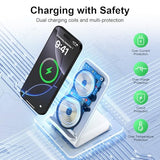 15W  S26 Ultra S25 Wireless Charger Stand Fast Charging Station for  Galaxy S26 S25 Ultra S24 FE S23 S22 S21, Android Wireless Desk
