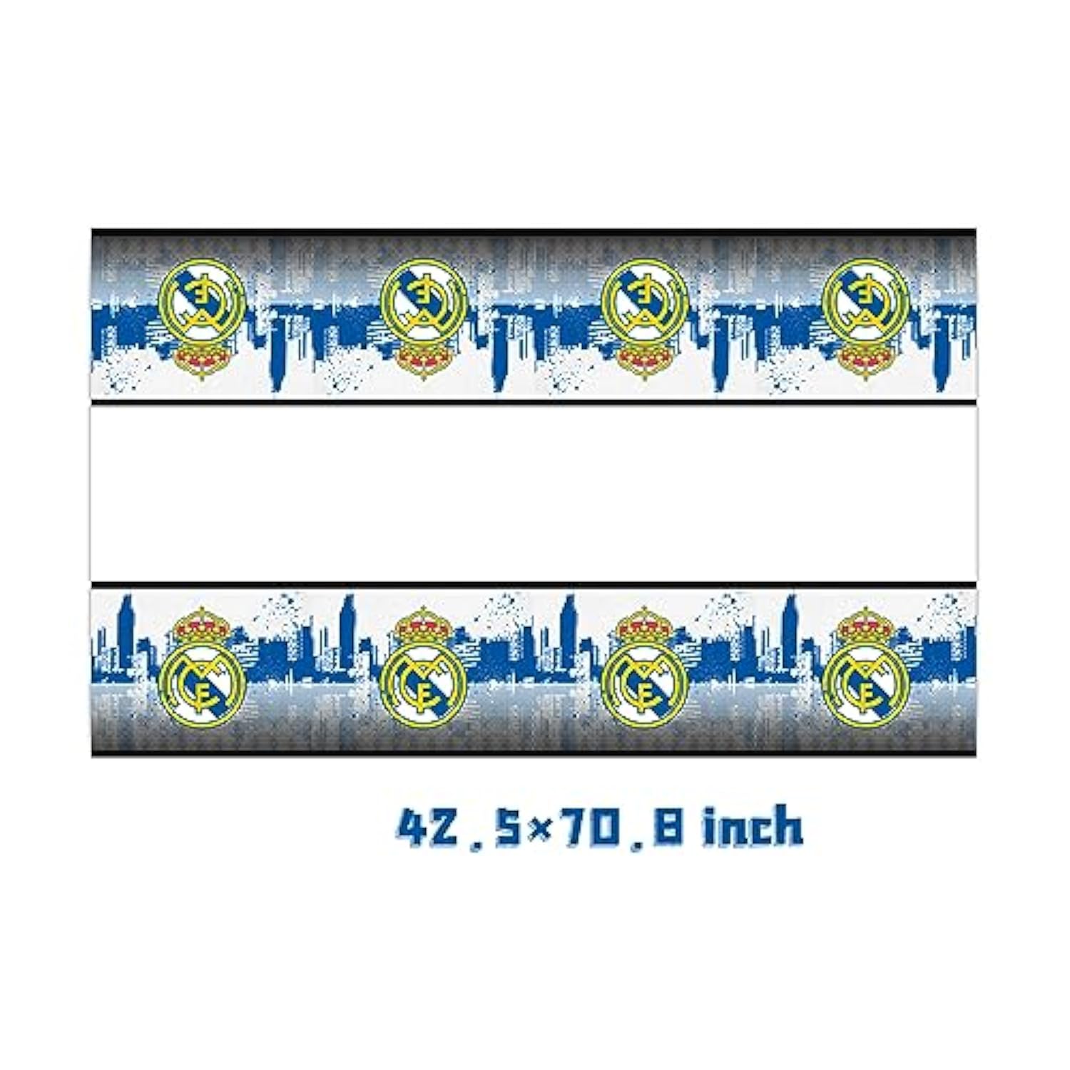 2Pack Real-Madrid Tablecloth Disposable Tablecover Birthday Party Supplies And Decorations For Kid Boy Baby Shower Tables 70"X42"